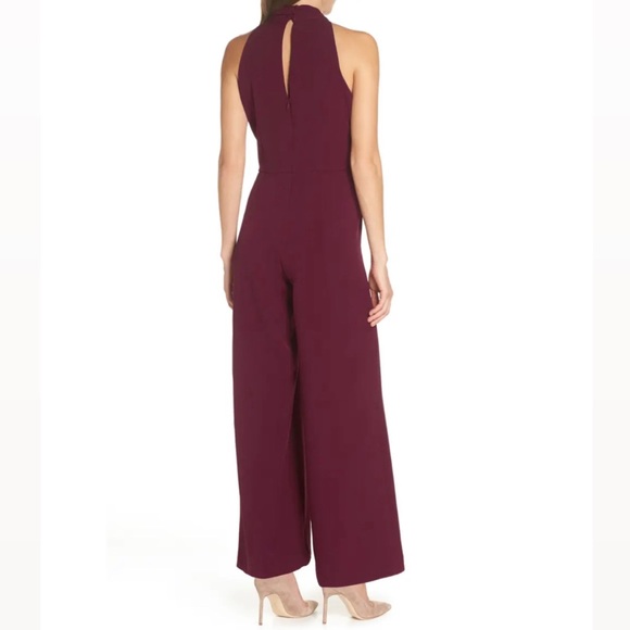 Julia Jordan Burgundy Jumpsuit - Picture 7 of 8